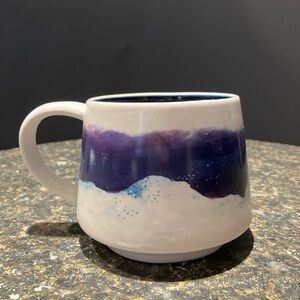 Snowy mountain galaxy stars Ceramic coffee Mug